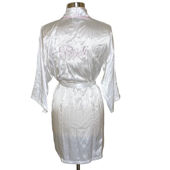 Linea Donatella Bride Satin Wrap Bridal Robe Wedding Women's Size Medium New NWT - Picture 1 of 10